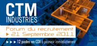 CTM industries  recrute  !. Le mercredi 21 septembre 2011 à Gennevilliers. Hauts-de-Seine. 
